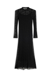 Vestido Lários Round Neck Midi Preto