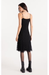 Vestido Larios Strappy Knee Preto