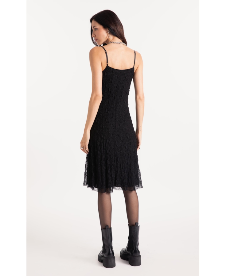 Vestido Larios Strappy Knee Preto
