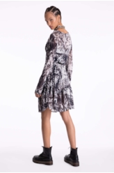 Vestido Leaface Ruffle Preto