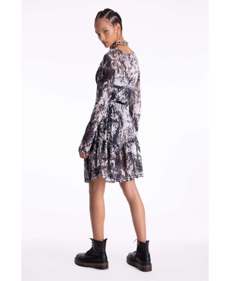 Vestido Leaface Ruffle Preto