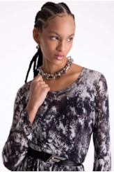 Vestido Leaface Ruffle Preto