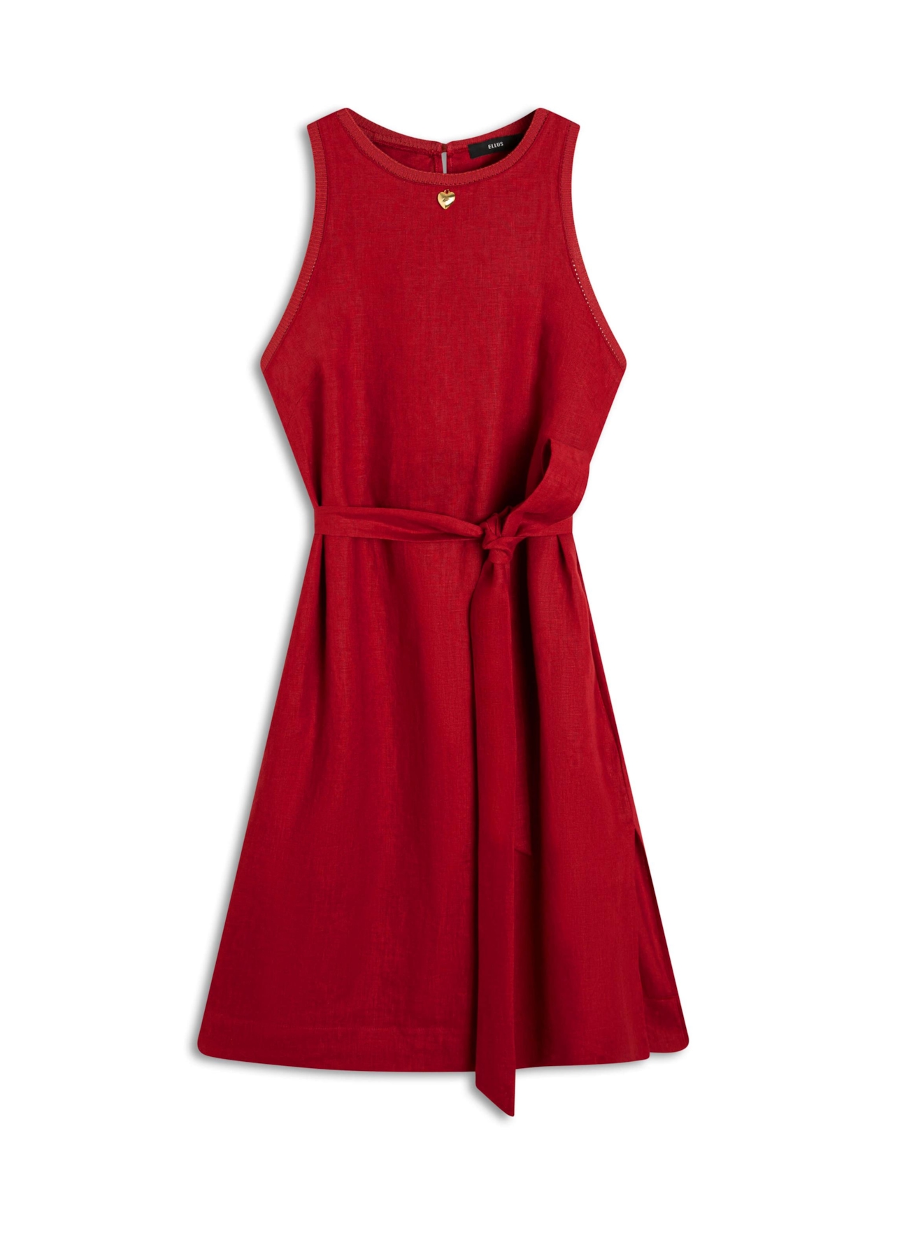 Vestido Linen Fresh Knee Vermelho