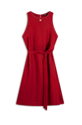 Vestido Linen Fresh Knee Vermelho
