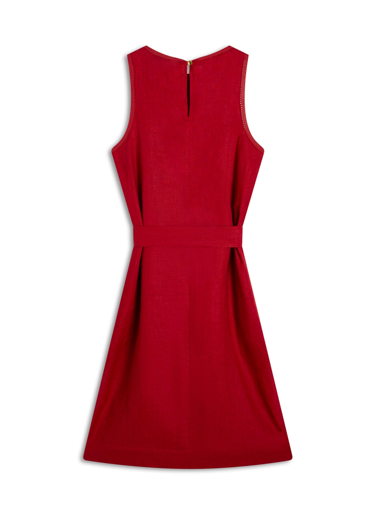Vestido Linen Fresh Knee Vermelho