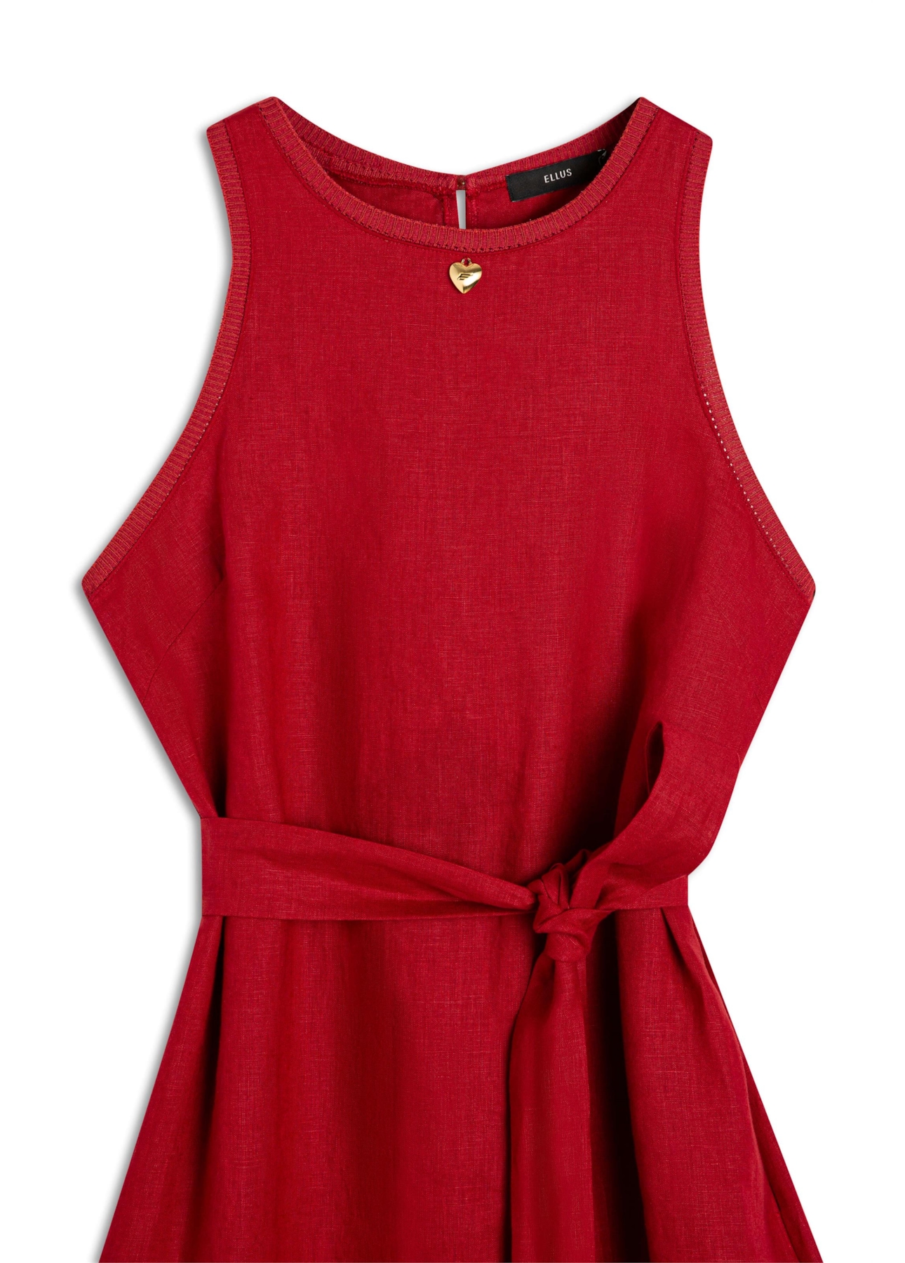 Vestido Linen Fresh Knee Vermelho