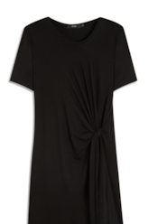 Vestido Longo Rib Texturizado Preto