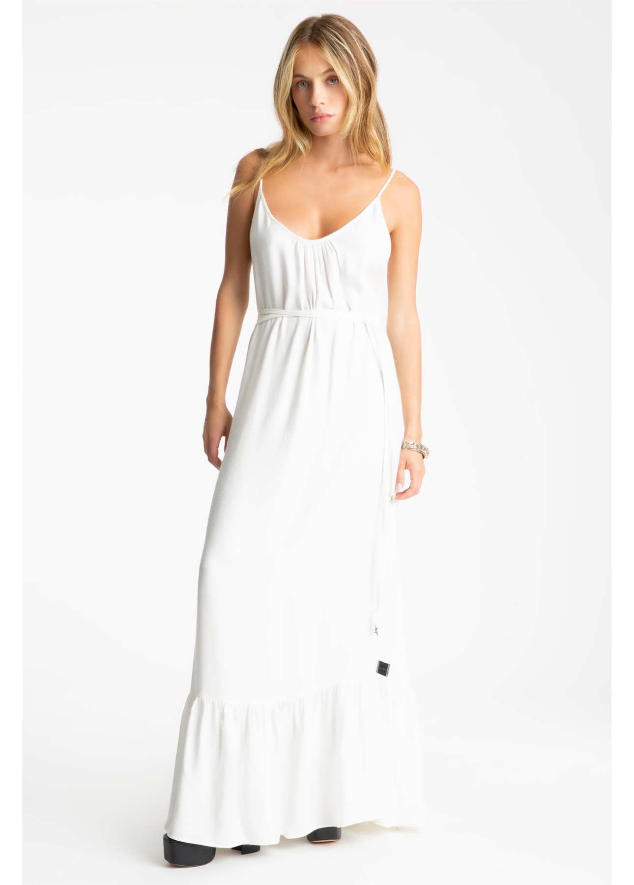 Vestido Machined Ellus Off White