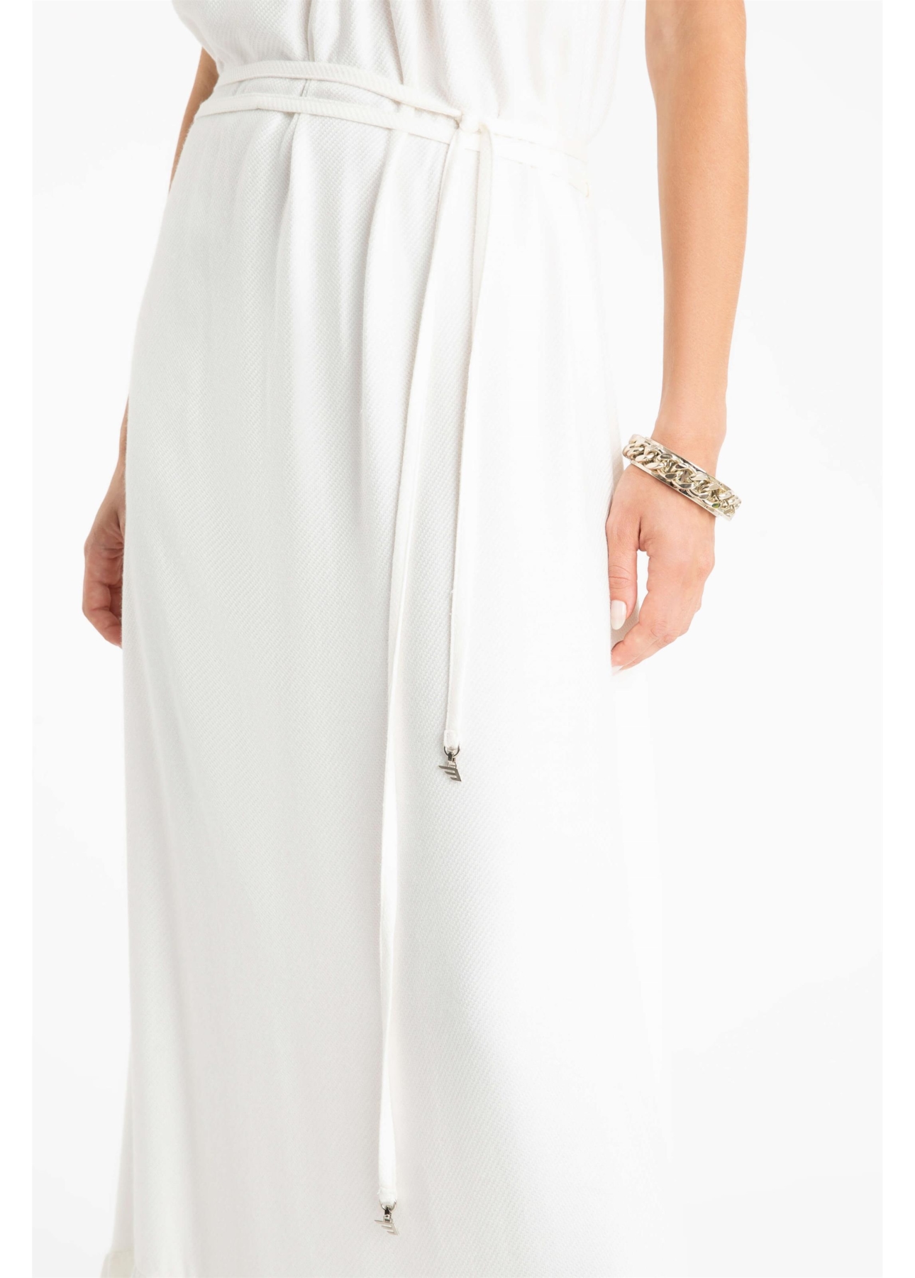 Vestido Machined Ellus Off White