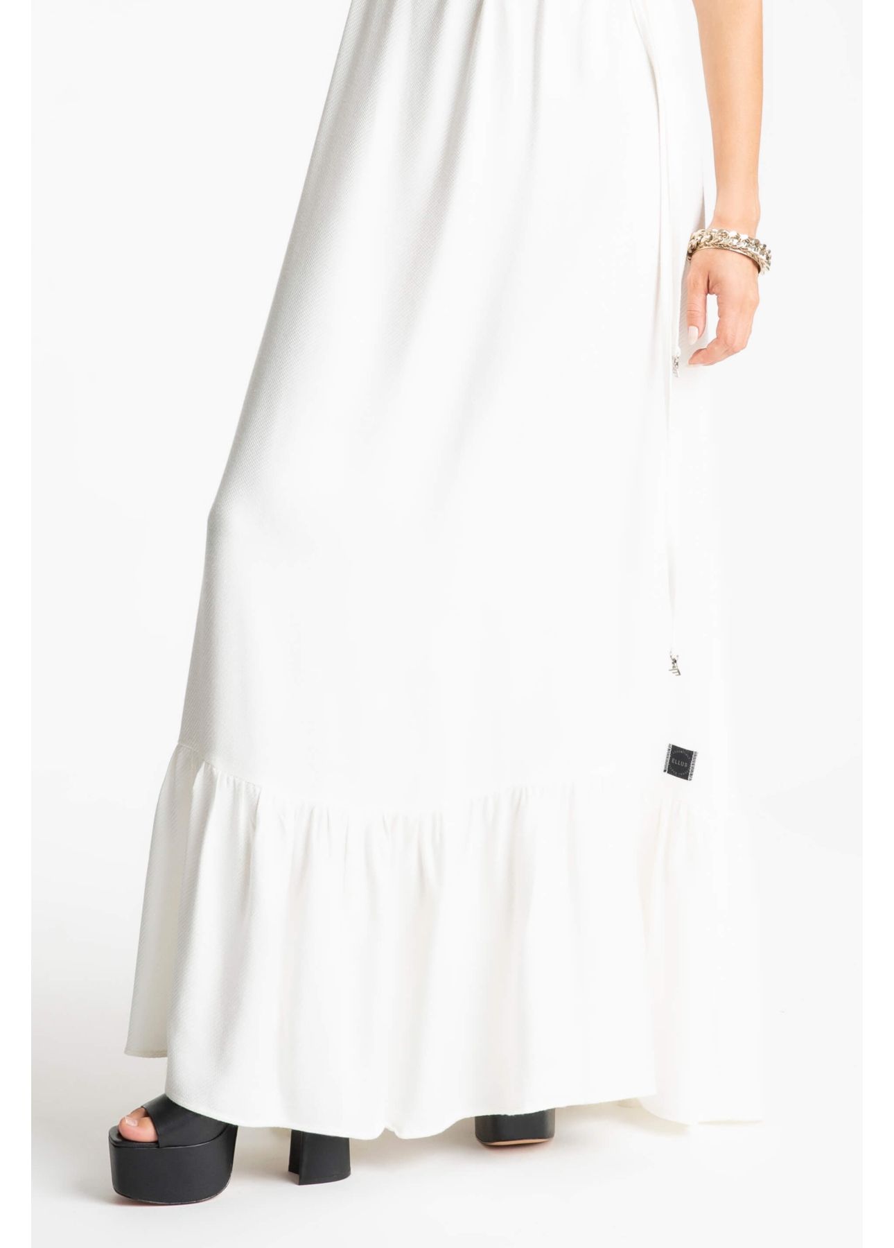 Vestido Machined Ellus Off White