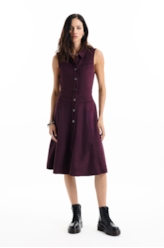 Vestido Malha Nobu Knee Dark Wine
