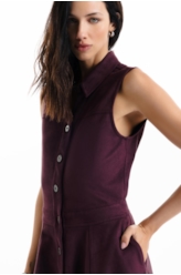 Vestido Malha Nobu Knee Dark Wine