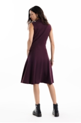 Vestido Malha Nobu Knee Dark Wine