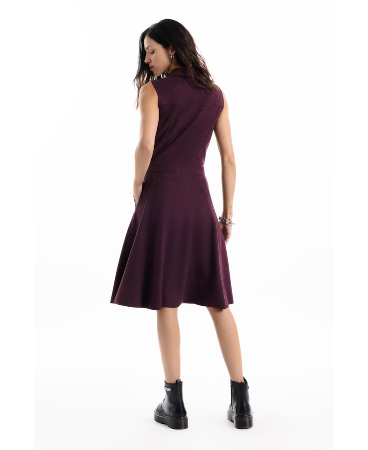 Vestido Malha Nobu Knee Dark Wine