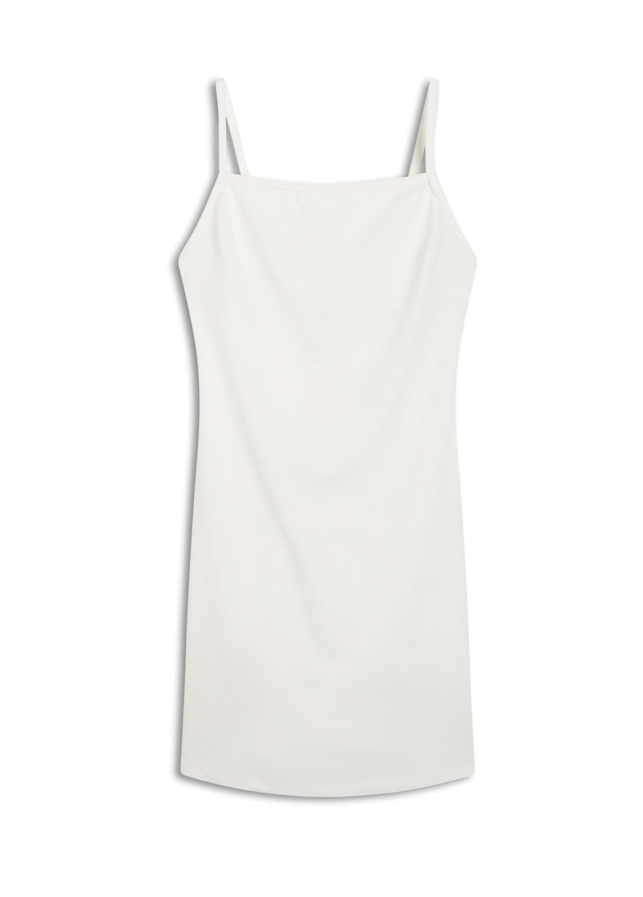Vestido Malha Piquet Neckline Off White