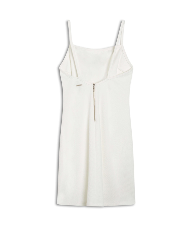 Vestido Malha Piquet Neckline Off White