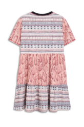 Vestido Medelin Contrast Ruffle Rosa