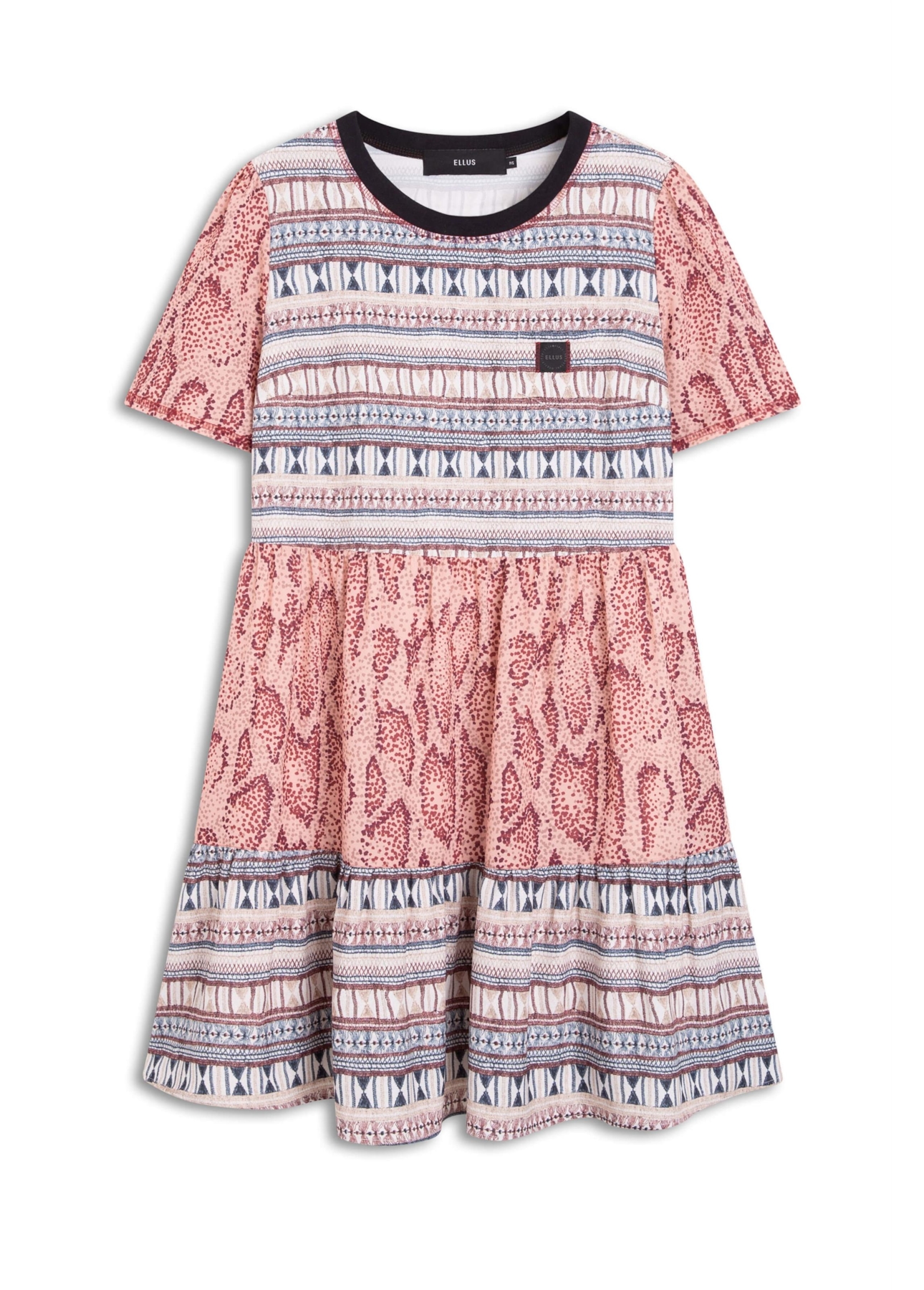 Vestido Medelin Contrast Ruffle Rosa