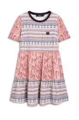Vestido Medelin Contrast Ruffle Rosa