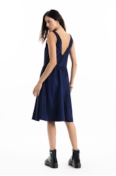Vestido Memory Style Neckline Long Purple Blue