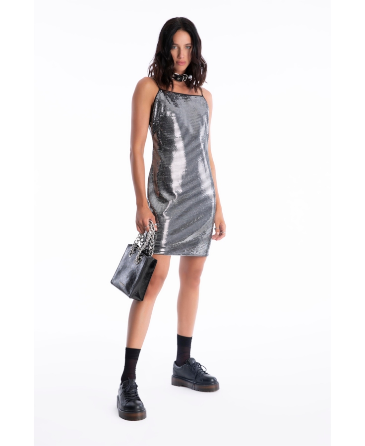 Vestido Metal Square Prata