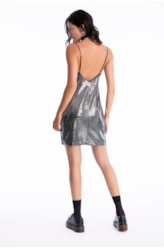 Vestido Metal Square Prata
