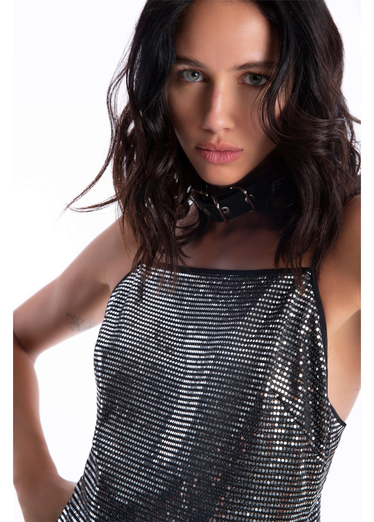 Vestido Metal Square Prata