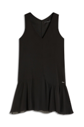 Vestido Microchiffon Asymmetric Preto