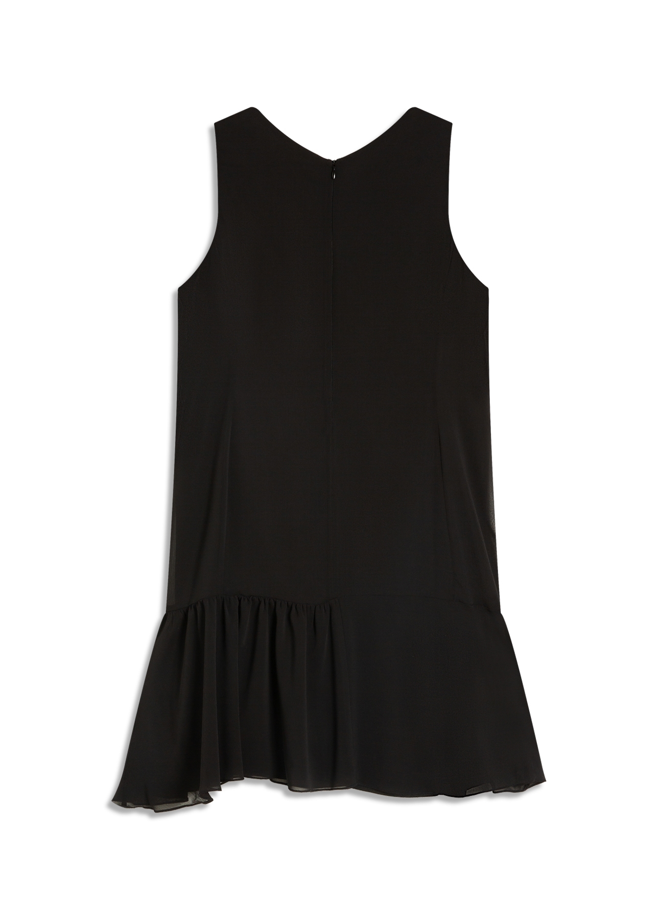 Vestido Microchiffon Asymmetric Preto