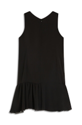 Vestido Microchiffon Asymmetric Preto