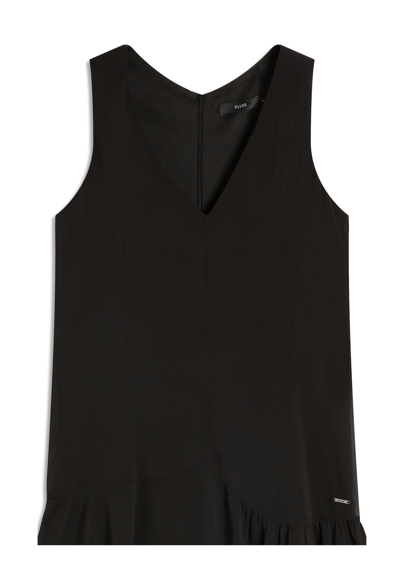 Vestido Microchiffon Asymmetric Preto