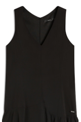 Vestido Microchiffon Asymmetric Preto