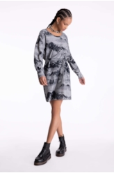 Vestido Moletom Landscape Straight Off White