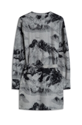 Vestido Moletom Landscape Straight Off White