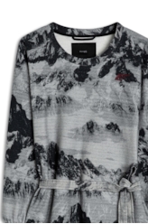 Vestido Moletom Landscape Straight Off White