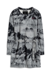 Vestido Moletom Landscape Straight Off White