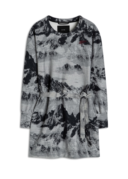 Vestido Moletom Landscape Straight Off White