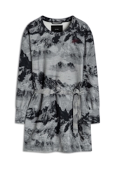 Vestido Moletom Landscape Straight Off White