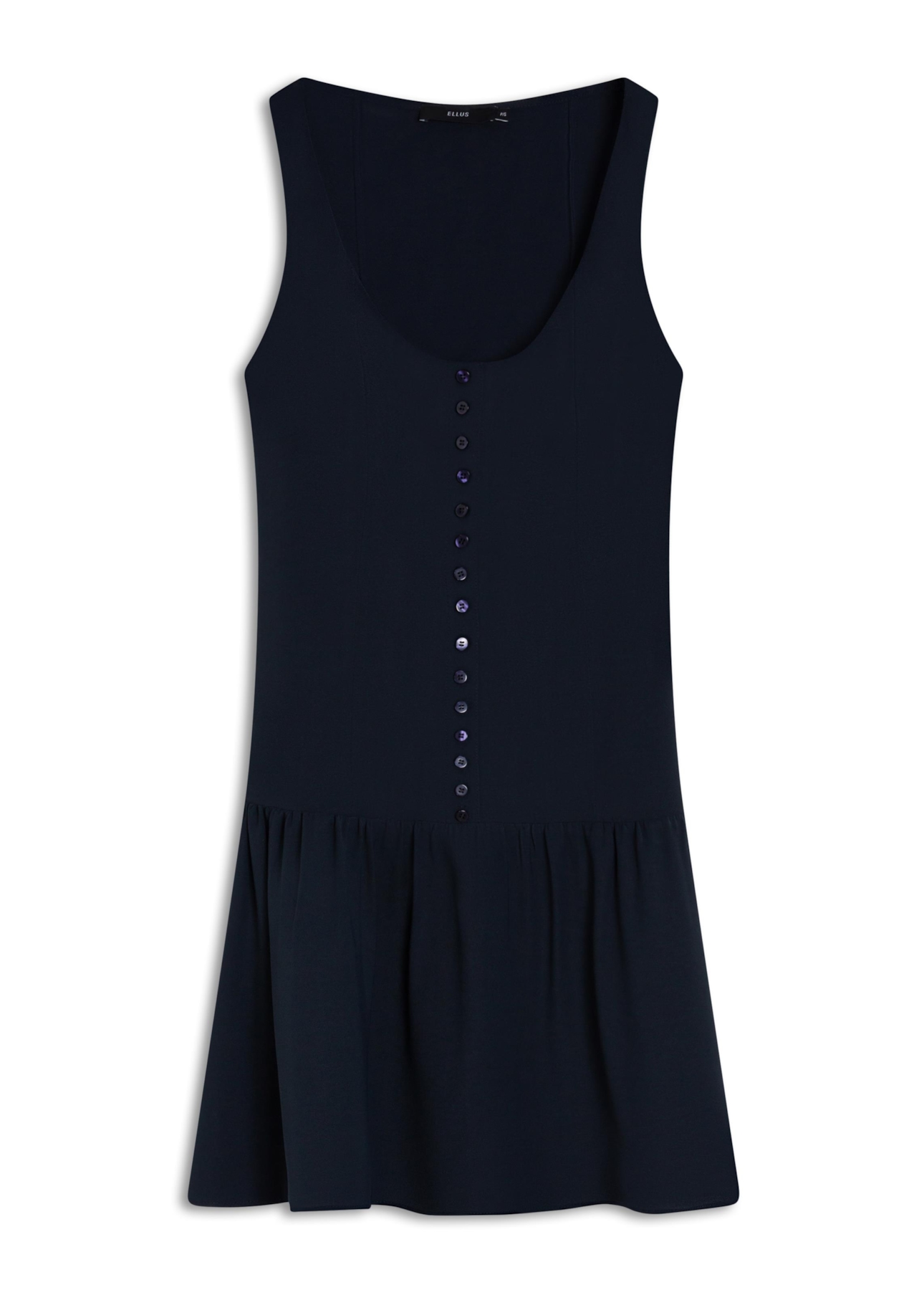 Vestido N.Y. Buttons Ruching Mini Dark Navy