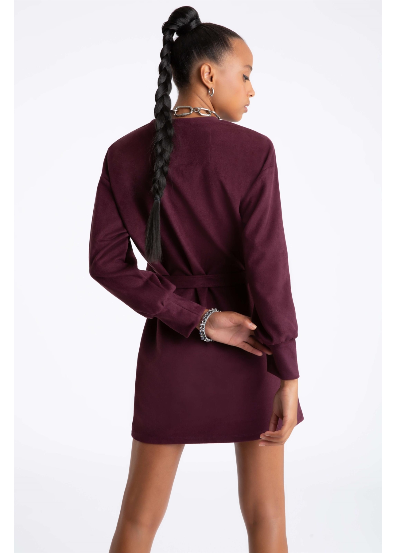 Vestido Nobu Straight Dark Wine