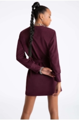 Vestido Nobu Straight Dark Wine