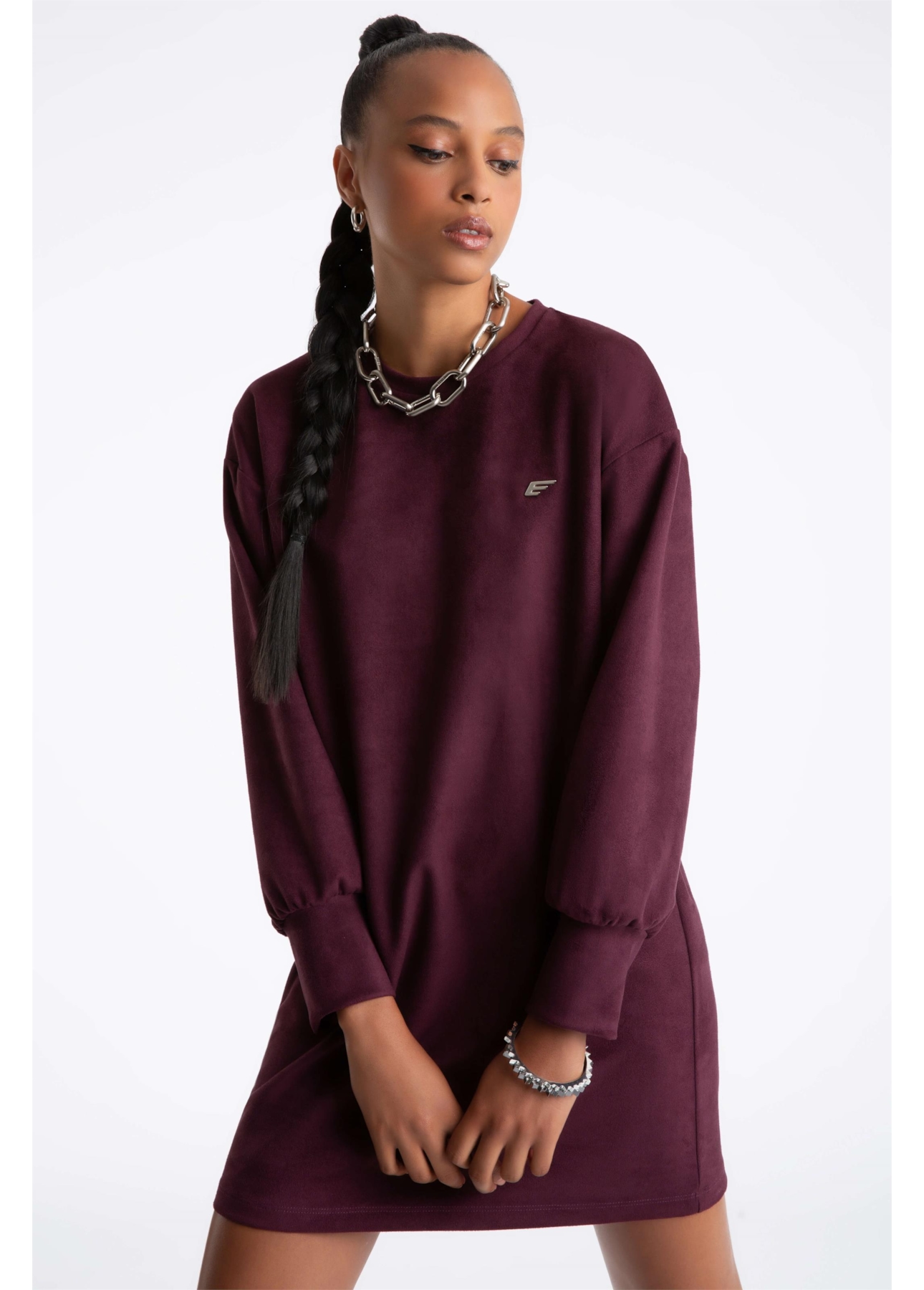 Vestido Nobu Straight Dark Wine