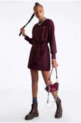 Vestido Nobu Straight Dark Wine