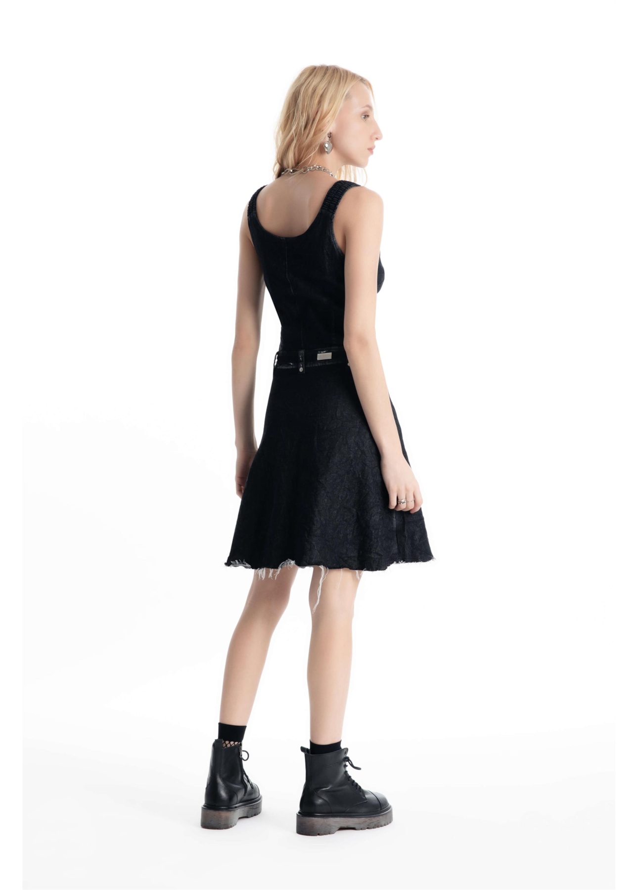 Vestido Ocean Button Style 2083-Lav.Black C/ Resina