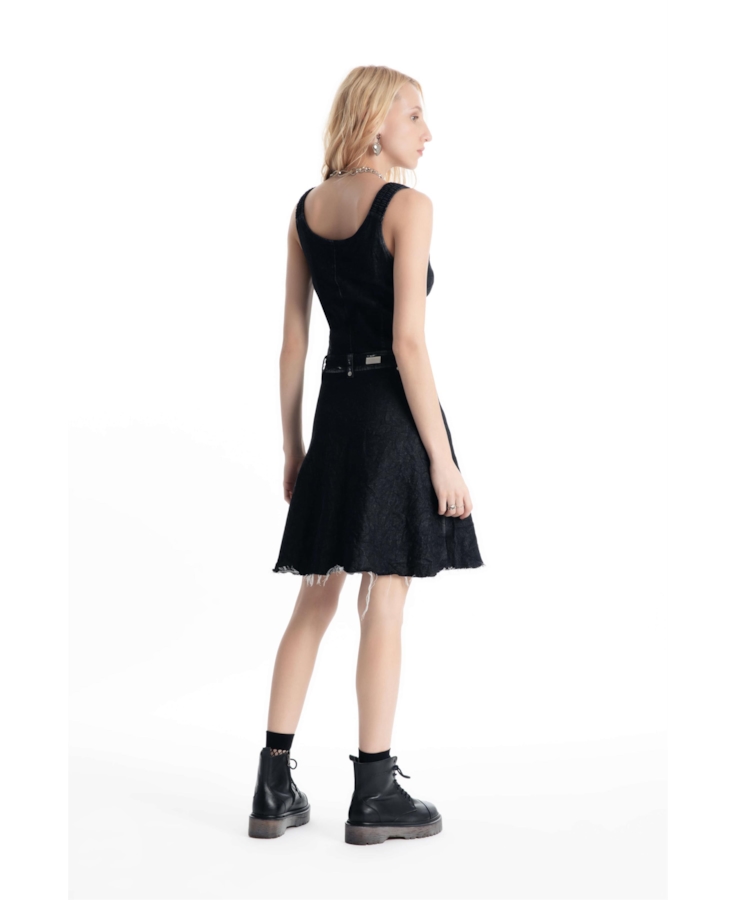 Vestido Ocean Button Style 2083-Lav.Black C/ Resina
