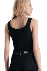 Vestido Ocean Button Style 2083-Lav.Black C/ Resina