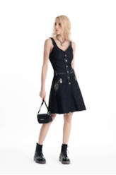 Vestido Ocean Button Style 2083-Lav.Black C/ Resina