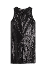 Vestido Paetê Glow Sleeveless Preto