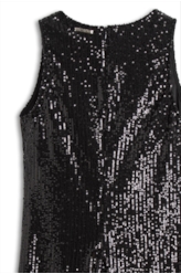 Vestido Paetê Glow Sleeveless Preto