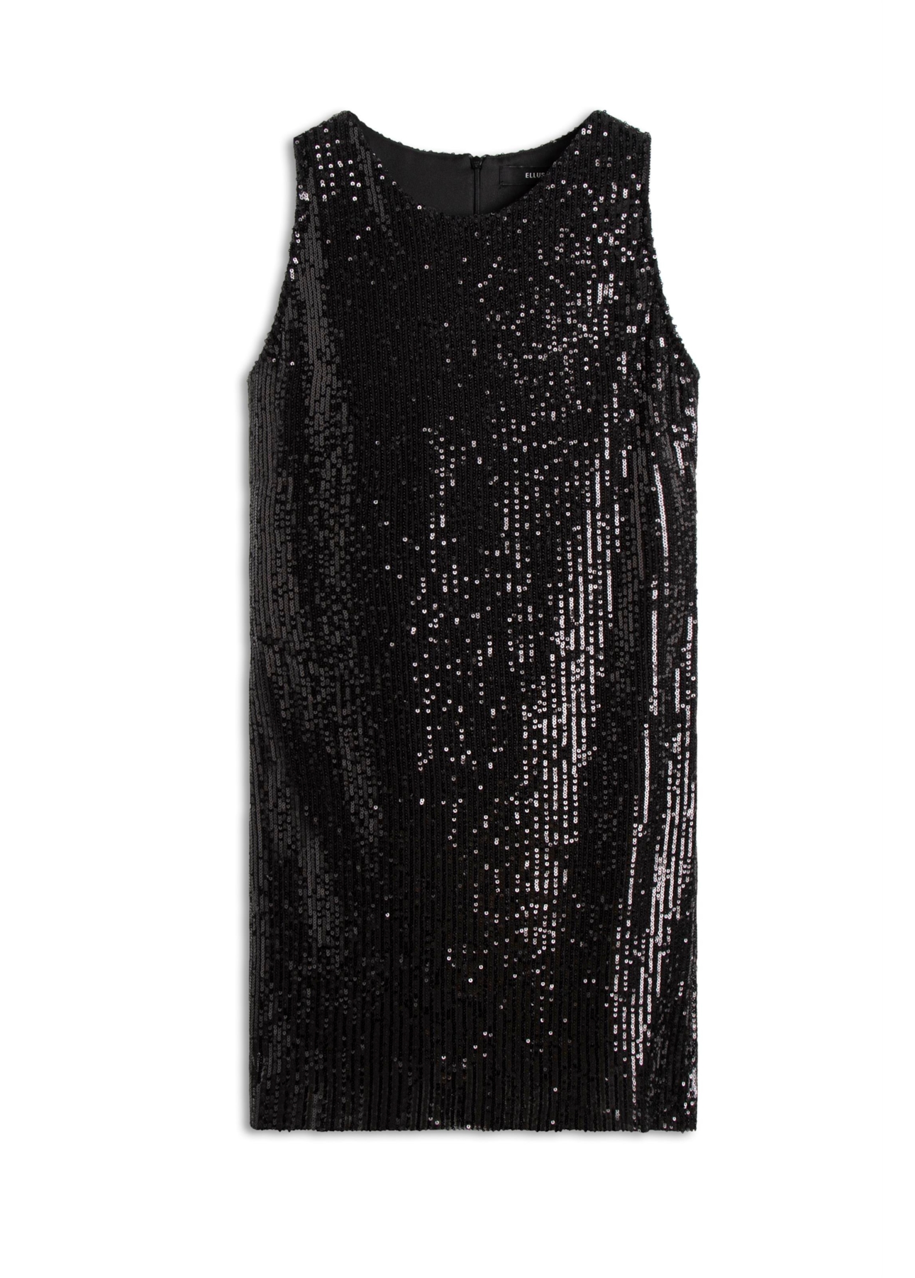 Vestido Paetê Glow Sleeveless Preto